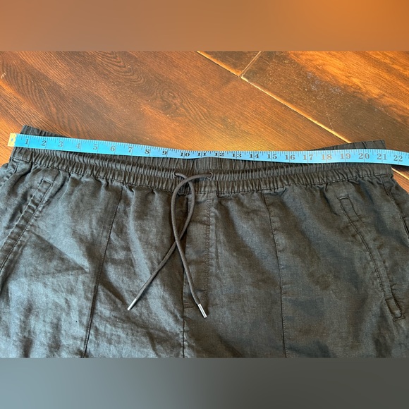 Athleta Retreat 100% Linen High Rise Wide Leg Pants Women’s Plus 2X Petite Black - Picture 10 of 13